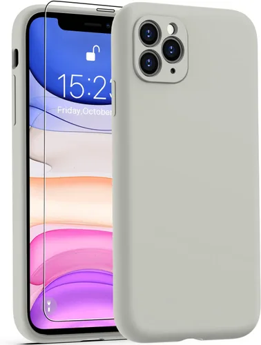 Vista 44 de Goodon Funda para iPhone 11 Pro con protector de pantalla - Protección mejorada de la cámara - Forro de microfibra suave - Funda protectora
