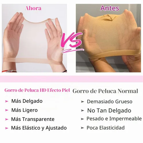 Vista 3 de MSCOCO Gorras de peluca para mujer, gorra de peluca HD para peluca frontal de encaje HD, gorra calva para pelucas, 4 piezas de gorras para pelucas