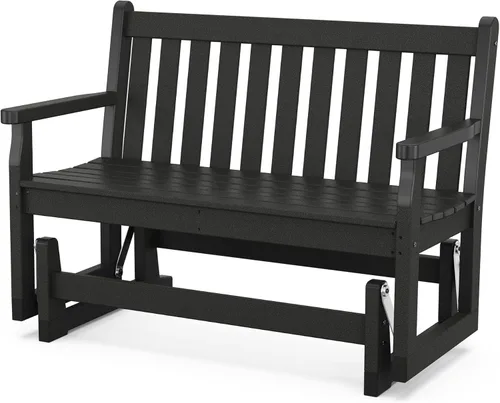Vista 6 de POLYWOOD® Planeador de jardín tradicional, gris pizarra Pizarra gris
