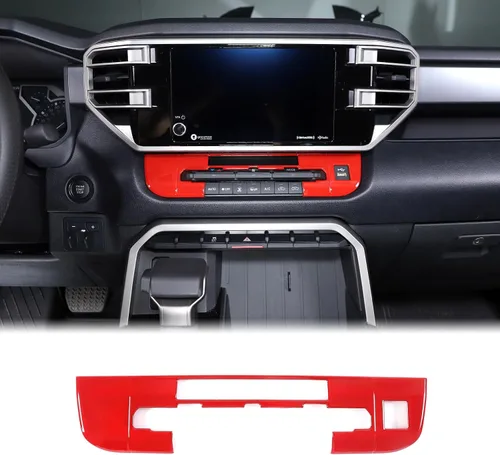 Vista 8 de Cubierta de moldura de control climático del aire del automóvil para Toyota Tundra/Sequoia 2022-2024, centro de control AC, botón de control