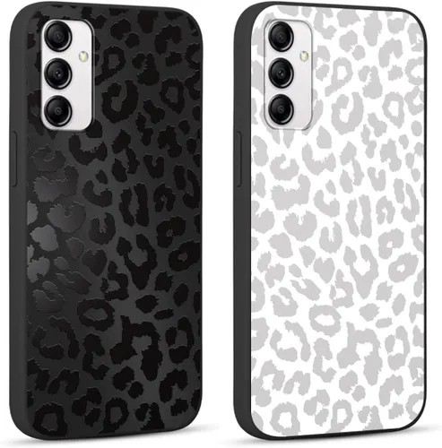 Vista 43 de Pack de 2 fundas con estampado de guepardo para Samsung Galaxy A03s 4G de 6.5", fundas de diseño de patrón de leopardo de lujo, de silicona suave