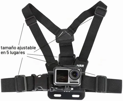 Vista 8 de Soporte de correa de pecho para teléfono celular, soporte universal para teléfono celular para cámara de acción POV, compatible con Gopro Akaso