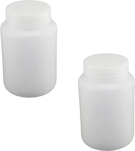 Vista 13 de Bettomshin 1 botella de plástico PE de 3.4 fl oz (grado alimenticio), botella de reactivo de laboratorio de boca ancha, recipiente de almacenamiento