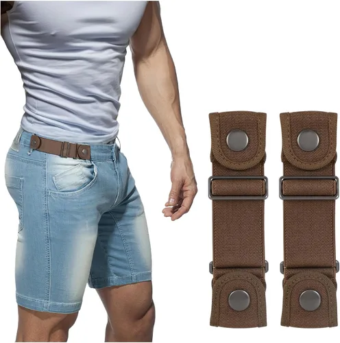 Vista 7 de BELTROAD Cinturones sin hebilla para hombres y mujeres, cinturón lateral sin hebilla, cinturón elástico ajustable invisible sin hebilla