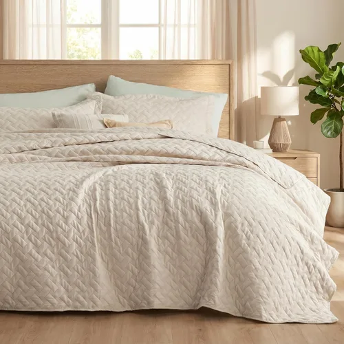 Vista 27 de Bedsure Quilts Twin Size - Lightweight Bedspreads Twin Size with Basket Weave Pattern, Soft Quilt Bedding Set, Grey Comforter Set Coverlet for All