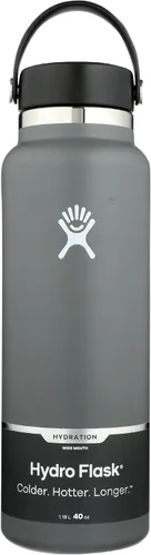 Vista 37 de Hydro Flask Botella de agua – Acero inoxidable aislado – Tapa flexible de boca ancha, antiderrames, a prueba de fugas y recargable en agave de 20