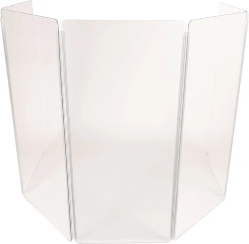 Vista 7 de Drum Shield 5 paneles de 2 pies de ancho X 5 pies de alto en jaula de batería de acrílico con bisagras flexibles de longitud completa