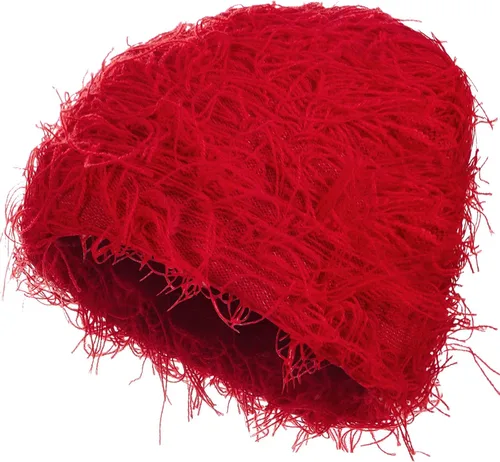 Vista 9 de Chuarry Distressed Knitted Beanie Fuzzy Winter Hat Albaricoque surtido