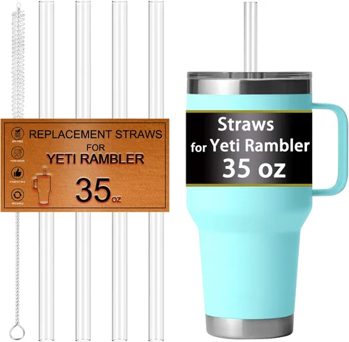 Vista 11 de Pajita para vaso Yeti de 25 y 26 onzas, popotes de repuesto para vaso Yeti de 25 onzas y 26 onzas, accesorios para vasos Rambler, bebida larga