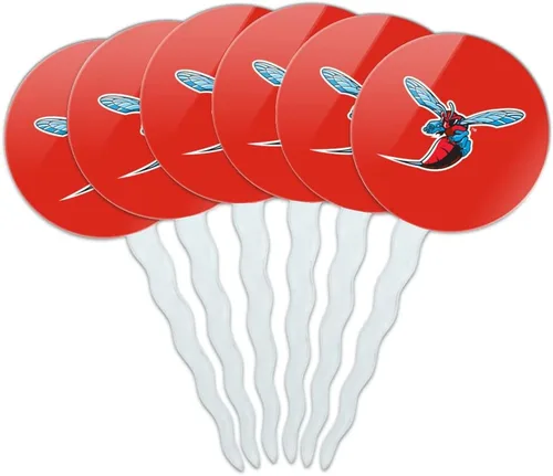 Vista 358 de Abilene Christian - Juego de 6 palillos para cupcakes con logotipo secundario