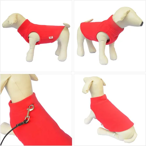 Vista 3 de Chaleco de invierno para perro, cálido, transpirable, chaleco de forro polar para perro, abrigo de invierno ligero con agujero para correa