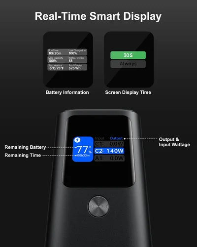 Vista 6 de AsperX Banco de energía para portátil, 27,600 mAh, 162.5 W, cuerpo unificado de aluminio PD3.1, cargador portátil de carga rápida, banco de batería