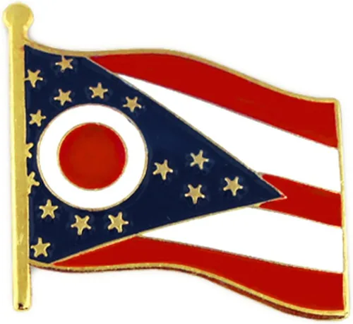 Vista 15 de PinMart Pin de solapa esmaltado con bandera del estado de EE. UU Chapado en oro de Alabama