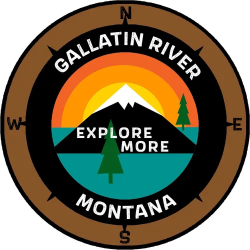 Vista 7 de Gallatin River, Montana - Explore More - Calcomanía para ventana de coche y camión de 3.5 pulgadas