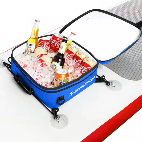 Vista 9 de MORXPLOR Bolsa térmica impermeable de PVC para paddleboard, 12 latas, enfriador aislado suave para paddleboard, camping, kayak