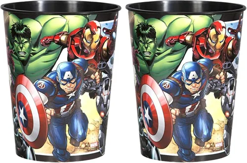 Vista 7 de Unique Vaso de plástico para estadio, 16 onzas, Vengadores, 1 unidad