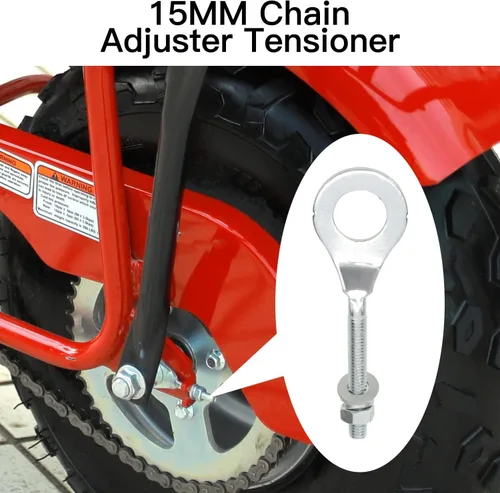 Vista 2 de GREHUA Ajustador de tensor de cadena de mini bicicleta de 15 mm compatible con Coleman CT200U BT200X CT200U-EX Baja Warrior Massimo MB165 MB200