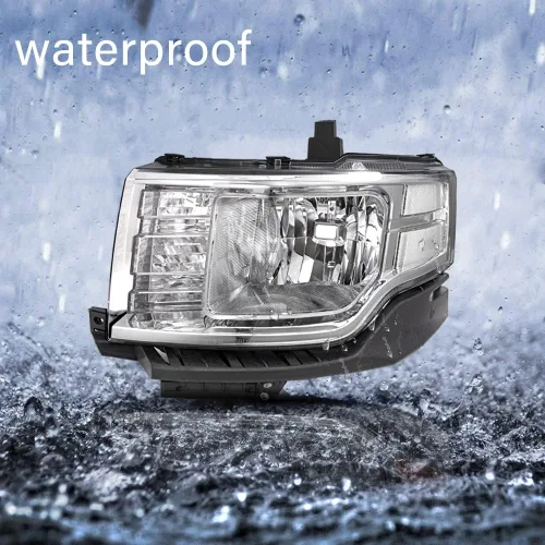 Vista 6 de Conjunto de faros delanteros compatible con Ford Flex 2009-2012, faro halógeno para el lado del conductor y del pasajero, carcasa cromada