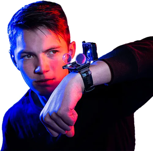 Vista 7 de SpyX / Spy Wrist Talkies. 8-1 Walkie Talkies multifuncional Toy Spy Watch para niños. Reloj espía de radio bidireccional manos libres para agente