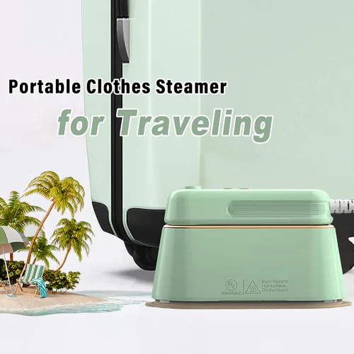 Vista 7 de Plancha para ropa, mini plancha portátil de viaje, 2 niveles de vapor/planchado en seco/plegable/vaporizadores de ropa de 1100 W (solo para 120 V)