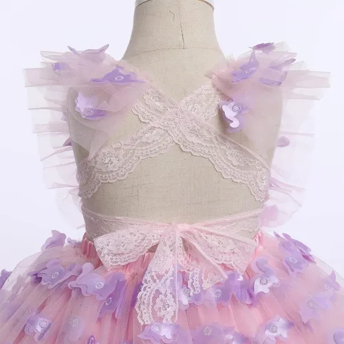 Vista 7 de Disfraz de primer Halloween para bebé, vestido de tutú de primer cumpleaños, vestido de novia para niñas de flores