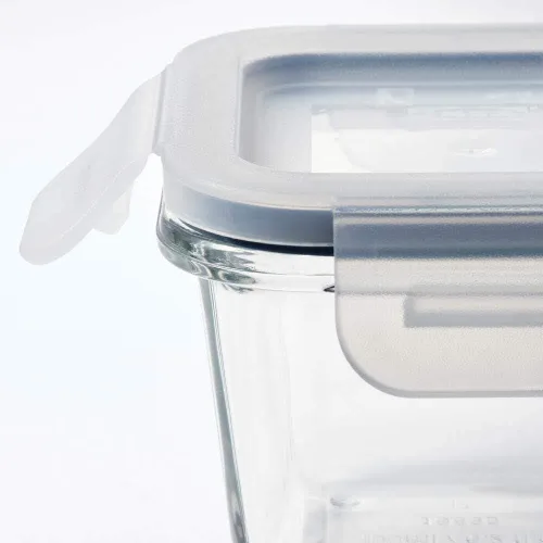 Vista 4 de IKEA ASIA 365+ Recipiente para alimentos con tapa, SquareGlass 6.1 fl oz, juego de 3