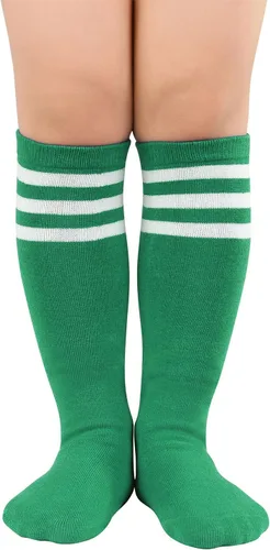 Vista 21 de Century Star Calcetines de fútbol de algodón para niños y jóvenes, calcetines de tubo suave, hasta la rodilla, calcetines deportivos largos