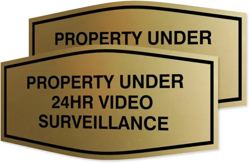 Vista 33 de Fancy Property - Señal de videovigilancia (cámara) de menos de 24 horas (negro) - Pequeño (paquete de 1)