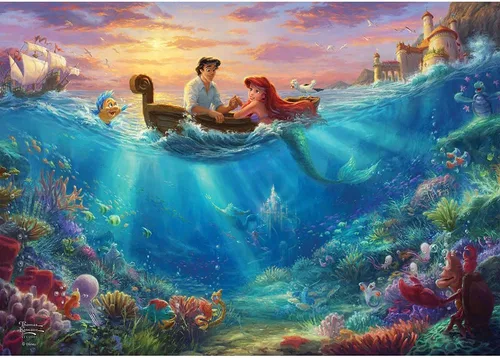 Vista 9 de MIGHTYPRINT Disney – La Bella Durmiente – Princesa Aurora y el Príncipe Felipe – Arte de pared duradero de 24 x 17 pulgadas – No hecho de papel