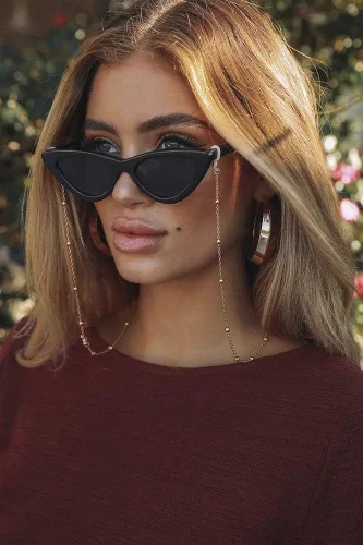 Vista 55 de AllenCOCO Cadena para gafas, correa para lentes de sol para mujer, cadena de oro de 14 quilates, soporte para lentes alrededor del cuello