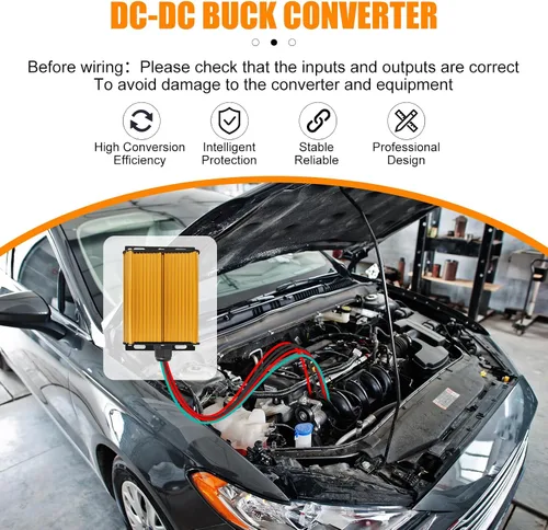 Vista 8 de Reductor de voltaje de convertidor de alta potencia de 12 V, 30 A, 360 W, CC, 96 V, 84 V, 72 V, 60 V, 48 V, 36 V a 12 V, adecuado para carritos