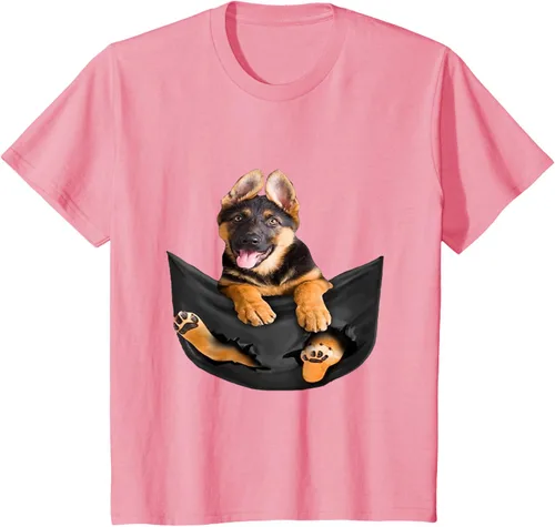 Vista 88 de Dog Lovers Gifts - Camiseta divertida con cara de perro con bolsillo, Negro, S