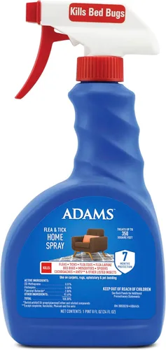 Vista 11 de ADAMS - Aerosol para pulgas y garrapatas para el tratamiento de interiores de la casa, espray de garrapatas y pulgas para el hogar, alfombras