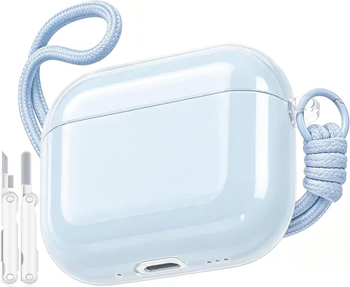 Vista 14 de Funda para AirPods Pro 2ª/1ª con cordón y kit de limpieza, rosa C-rosa