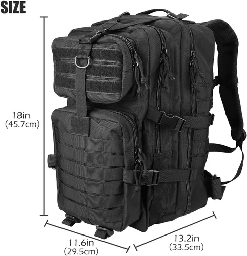 Vista 3 de ProCase Mochila táctica de 42 litros, mochila grande para 3 días al aire libre, militar, paquete de asalto, mochila para ir al aire libre