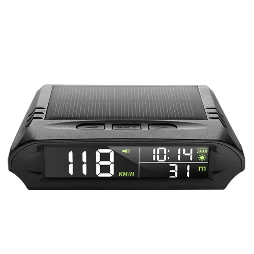 Vista 2 de Velocímetro solar digital para coche con pantalla LCD, visualización de cabeza arriba, alarma de exceso de velocidad, pantalla de KMH/MPH