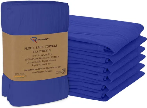 Vista 10 de RUVANTI Paquete de 12 toallas de cocina de 28 x 28 pulgadas, 100 % algodón, lavables a máquina, absorbentes, para secar y limpiar, color camel