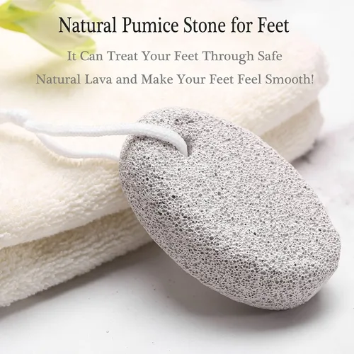 Vista 4 de 2 piezas de piedra pómez natural para pies, herramientas de pedicura de lava, removedor de callos de piel dura para hombres y mujeres, pies y manos