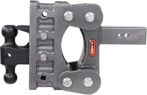 Vista 3 de GEN-Y Hitch Enganche de remolque resistente para receptor de 2.5 pulgadas, caída y elevación de 5 pulgadas con 4 posiciones ajustables, incluye