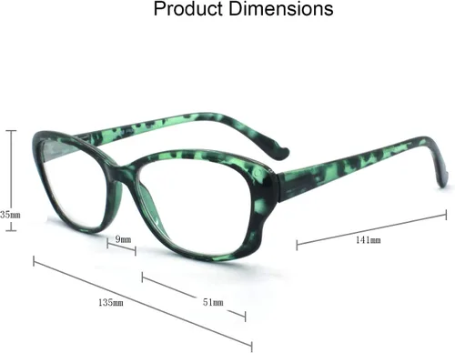 Vista 5 de Paquete de 3 elegantes gafas de lectura estilo ojo de gato para mujer