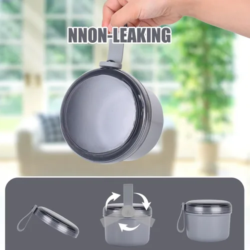 Vista 2 de Estuche de baño de dentadura, taza de dentadura sin fugas, caja de dentadura de gran capacidad, almacenamiento portátil para todo tipo de dentaduras