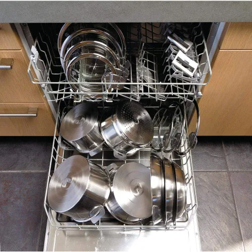 Vista 4 de Cristel Strate - Juego de utensilios de cocina de acero inoxidable 18/10 de 7 piezas con asas extraíbles