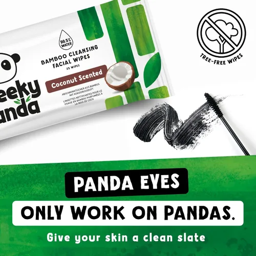 Vista 2 de The Cheeky Panda Paquete a granel de toallitas húmedas de limpieza facial 24 paquetes de 25 toallitas desmaquillantes desechables perfumadas