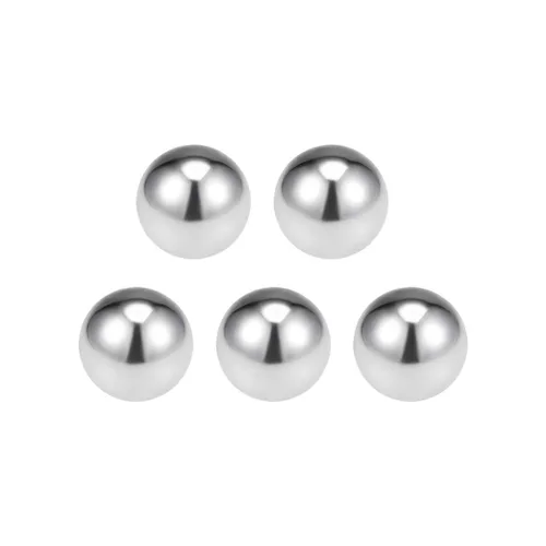 Vista 7 de uxcell Bolas de rodamiento de 0.551 in 304 bolas de precisión de acero inoxidable G100 5pcs