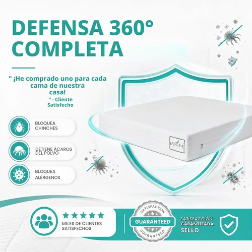 Vista 6 de Hygea Natural Protector de colchón individual impermeable y con cremallera