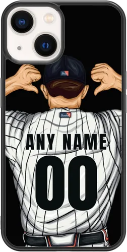 Vista 14 de Custome - Funda de teléfono de béisbol, diseño creativo de béisbol deportivo con número de estrella para iPhone 11, 12, 13, 14, 15 Pro Max Plus Mini