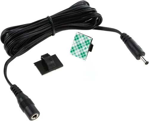 Vista 3 de EShine, cable de extensión, macho a hembra, para LED bajo el gabinete con gancho para cable para una cómoda instalación Negro