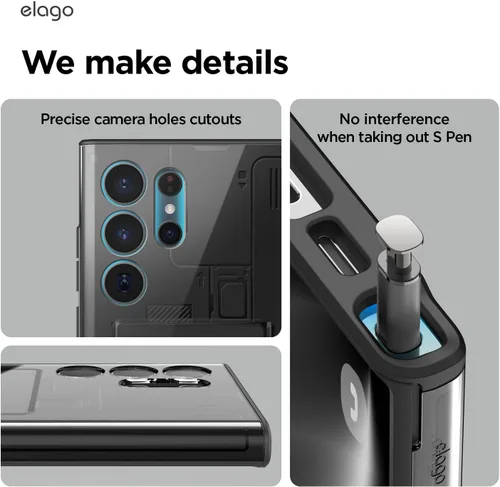 Vista 5 de elago Funda compatible con Samsung Galaxy S24 Ultra, funda de rayos X con soporte para tarjetas, funda protectora de cuerpo completo, a prueba