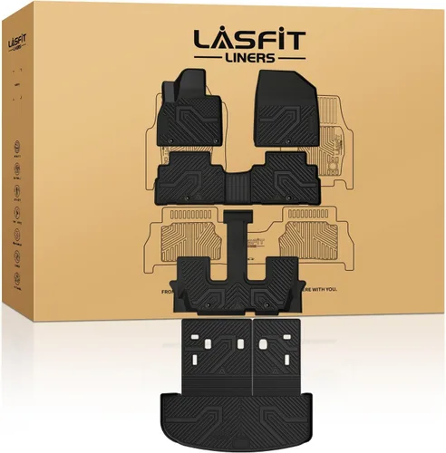 Vista 15 de LASFIT Alfombrillas de carga y respaldo de automóvil, aptas para todo tipo de clima, elastómero termoplástico de ajuste personalizado, fácil