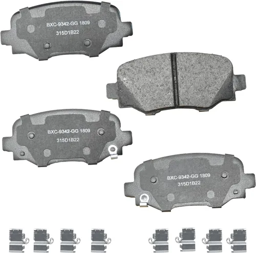 Vista 182 de Pastillas de freno traseras cerámicas Bendix Premium SBC1100 para Nissan Frontier 2024-2005, Xterra 2015-2005, Suzuki Equator 2012-2009